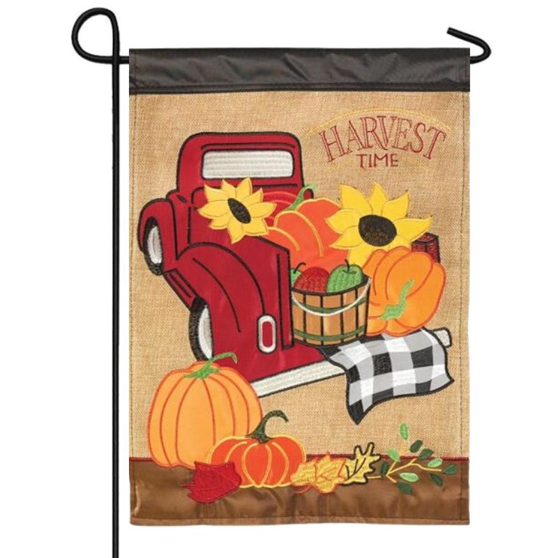 Harvest Time Truck Garden Flag